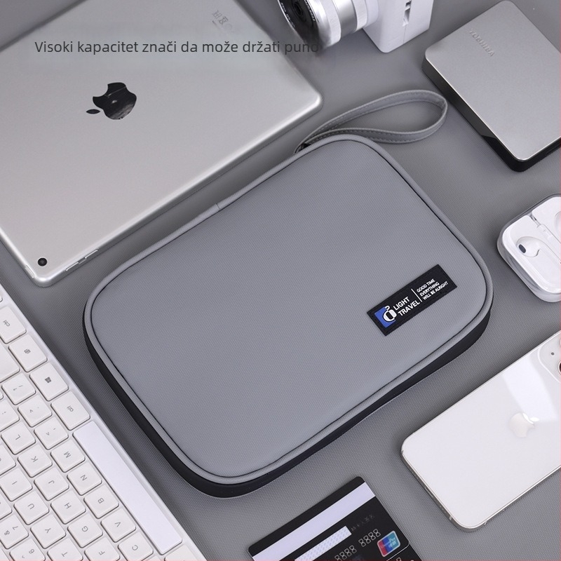 Torba za organizaciju podatkovnih kablova, model 5009, oblik ručne torbe, materijal: kožnog izgleda, stil: lagani luksuz, višefunkcionalna