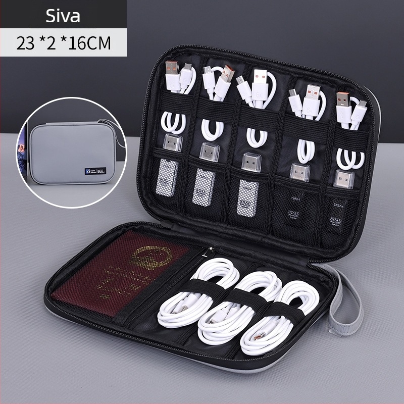 Torba za organizaciju podatkovnih kablova, model 5009, oblik ručne torbe, materijal: kožnog izgleda, stil: lagani luksuz, višefunkcionalna