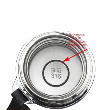 Termos od nehrđajućeg čelika s unutarnjim spremnikom 304 i vanjskim kućištem 201, sportski stil, prijenosan, zadržava toplinu više od 36 sati