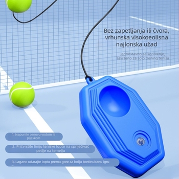 Set za treniranje teniske rekete za početnike – samostalno vježbanje uz užad, aluminijska legura (Materijal: aluminijska legura; Sport: tenis; Scenariji: stolni tenis i badminton)