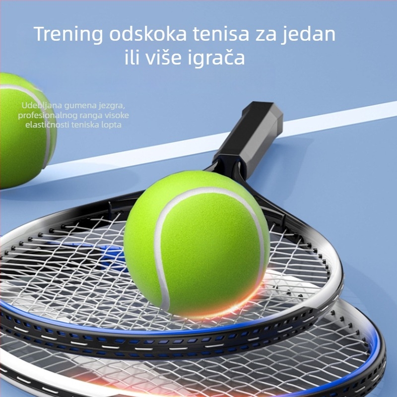 Set za treniranje teniske rekete za početnike – samostalno vježbanje uz užad, aluminijska legura (Materijal: aluminijska legura; Sport: tenis; Scenariji: stolni tenis i badminton)