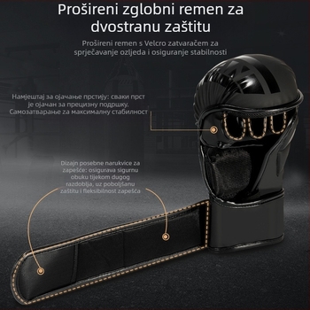 Rukavice za boksa za odrasle - profesionalni trening, Muay Thai rukavice s poluprstima, model ltao1003836576, marka Haichao Department Store Factory