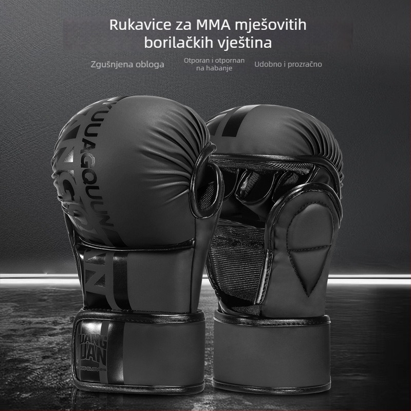 Rukavice za boksa za odrasle - profesionalni trening, Muay Thai rukavice s poluprstima, model ltao1003836576, marka Haichao Department Store Factory