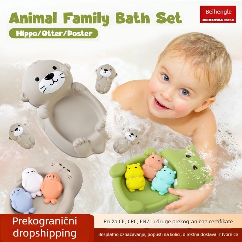 Dječja vodena igračka za kupanje - Behenle vinyl, plivajuća igračka za 0–3 godina, kognitivni razvoj