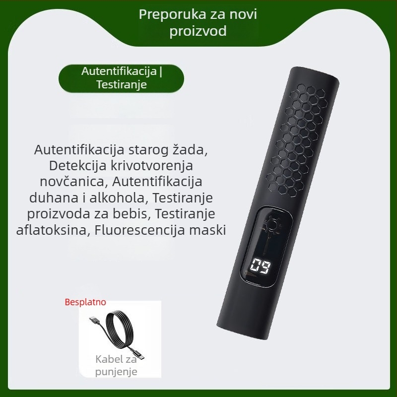 365nm UV svjetiljka za identifikaciju jadeita i dragog kamenja uz fluorescenciju, ručna, ABS kućište, LED Shatuo Tribe, CE potvrda