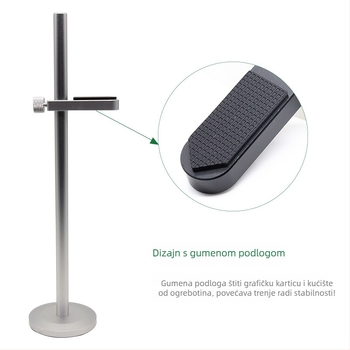 Senxinda Hardware K01 Aluminijski držač GPU za PC kućište s antivibracijskom podrškom i vertikalnom magnetnom bazom