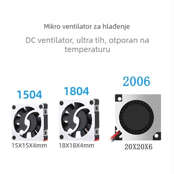 Ventilator za hlađenje prijenosnog računala, model 1504, za CPU, kompatibilan s notebookom