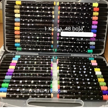Sjajni marker s luminescentnim perlastim mastilom za crtanje – za učenike