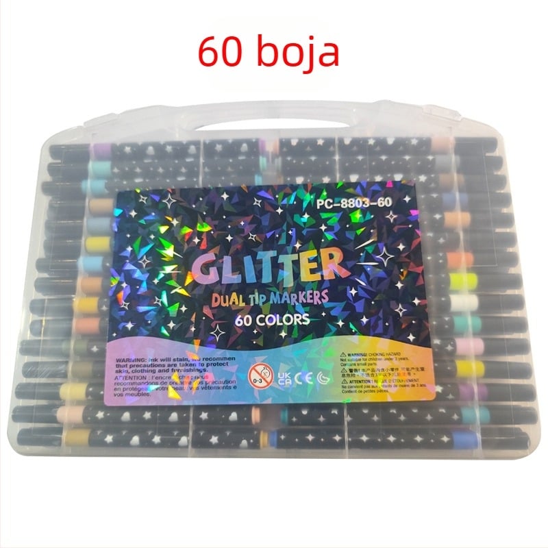 Sjajni marker s luminescentnim perlastim mastilom za crtanje – za učenike