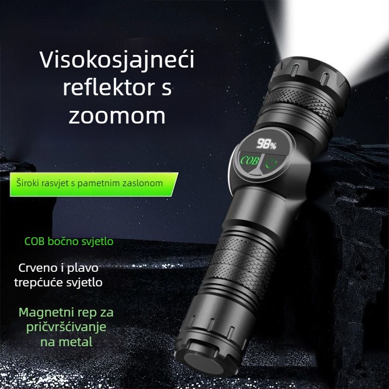 Punjava LED svjetiljka sa zumiranjem — Jigobird LED čip, ABS kućište, dugotrajna baterija