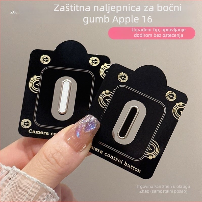 Sticker zaštitni gumb kamere iPhone – kaljeno staklo, rubni film, antiotisak, antieksplozija