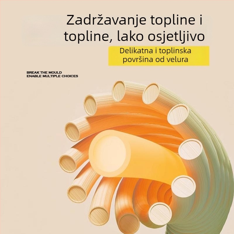 Pletene deke s pom-pom, debela od mliječne pređe, pogodna kao šal i navlaka za kau