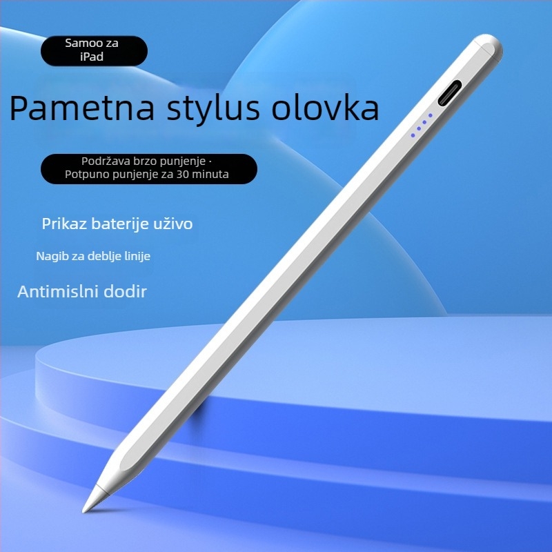Univerzalni kapacitativni stylus olovka s metalnim kućištem, magnetsko držanje, kompatibilan s Apple, Samsung, Huawei i Xiaomi