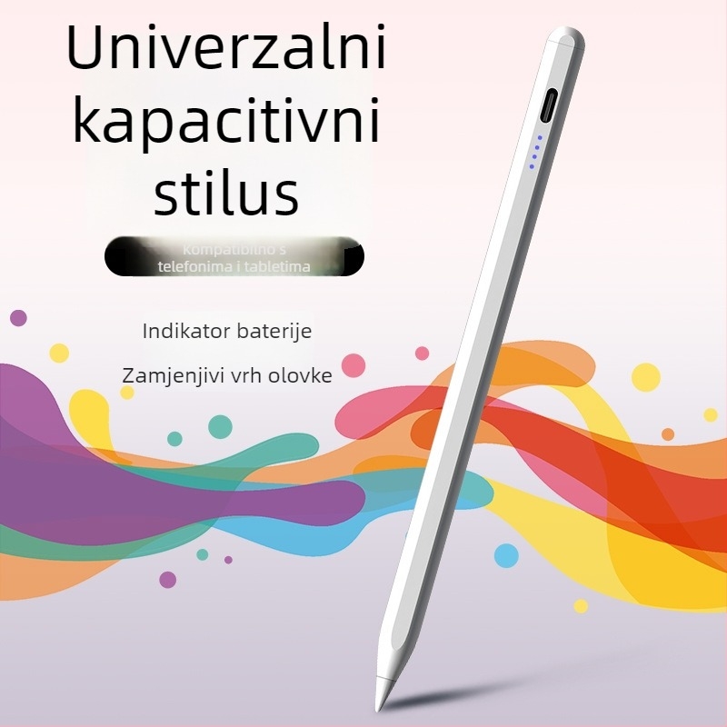 Univerzalni kapacitativni stylus olovka s metalnim kućištem, magnetsko držanje, kompatibilan s Apple, Samsung, Huawei i Xiaomi