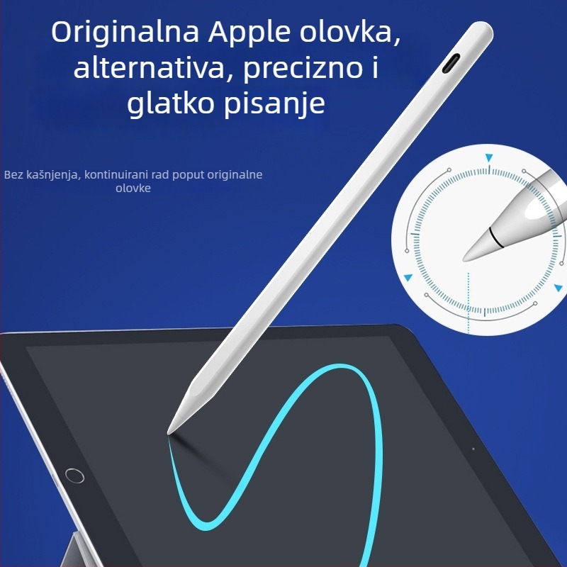 Univerzalni kapacitativni stylus olovka s metalnim kućištem, magnetsko držanje, kompatibilan s Apple, Samsung, Huawei i Xiaomi