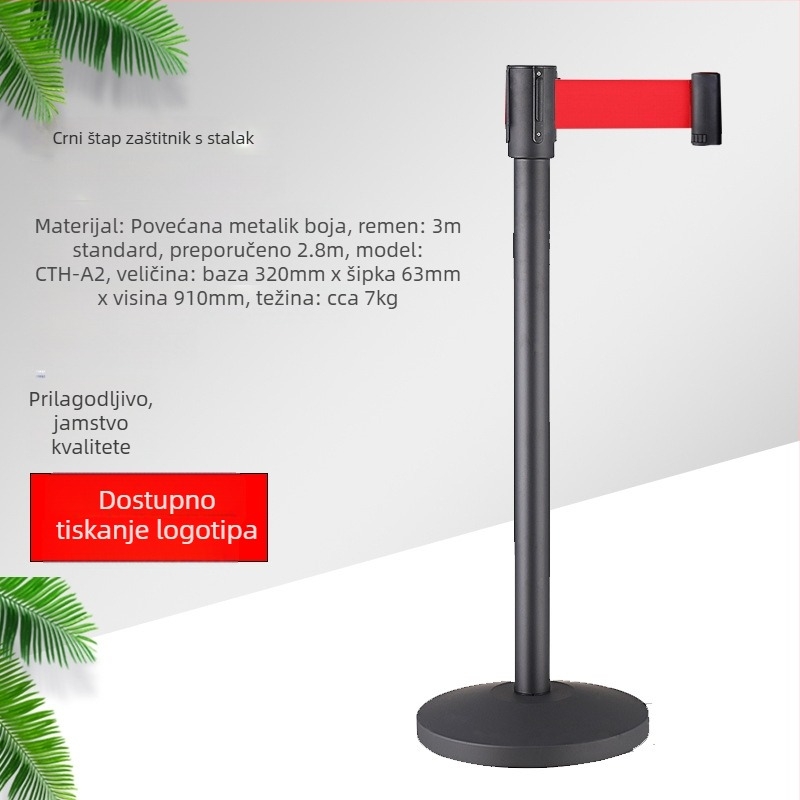 Barijera od nehrđajućeg čelika, prilagodljiv stil, visina mreže 200 cm, širina pojasa 4,8 cm