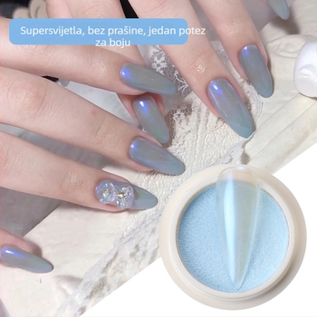 Prašak za nokte s gliterom – Aurora Fairy Powder serija, mjesečev uzorak, glitter materijal, licencirana privatna oznaka, sladak i svjež stil, Aurora Armor