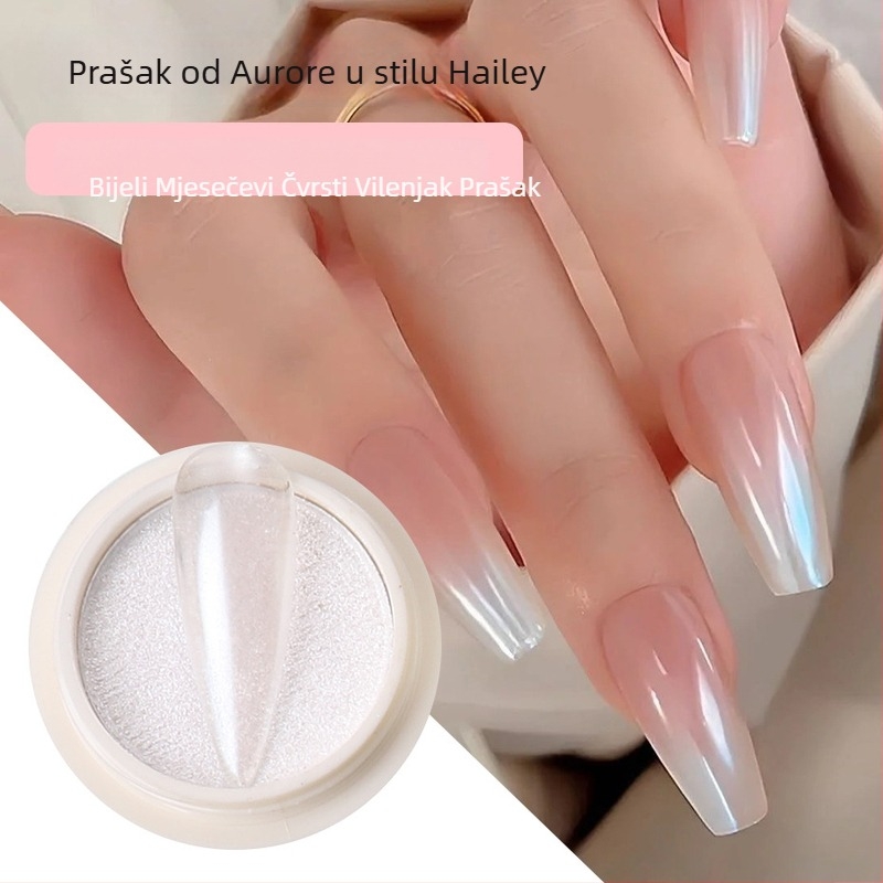Prašak za nokte s gliterom – Aurora Fairy Powder serija, mjesečev uzorak, glitter materijal, licencirana privatna oznaka, sladak i svjež stil, Aurora Armor