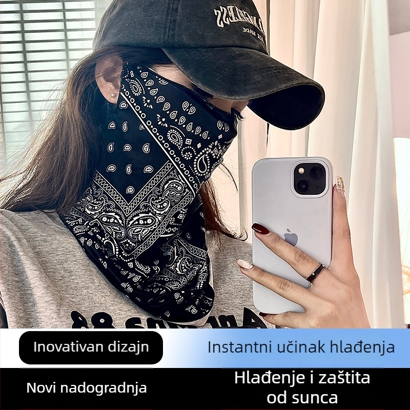 Maska za lice s punim pokrivanjem i zaštitom od sunca, poliester vlakna, broj proizvoda CYT876445223067, proljeće 2025