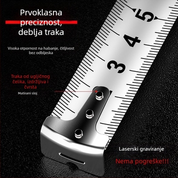 Mjerna traka od nehrđajućeg čelika, vodootporna i izdržljiva, višestrukih raspona za kućnu upotrebu