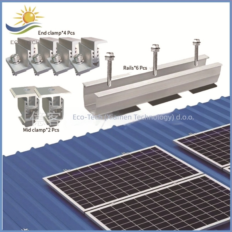 ECO-TECH set vodilica za krov - U-oblik, tlak na rub i bočni tlak, gumeni jastučić bez rupa, ekstrudiranje rezanje, GB/T 6819 2015