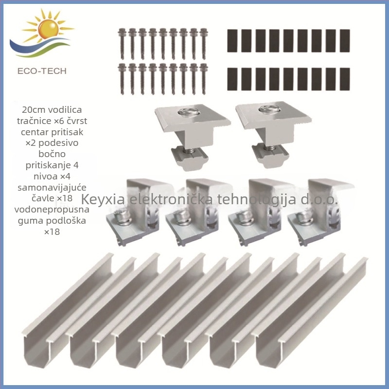 ECO-TECH set vodilica za krov - U-oblik, tlak na rub i bočni tlak, gumeni jastučić bez rupa, ekstrudiranje rezanje, GB/T 6819 2015