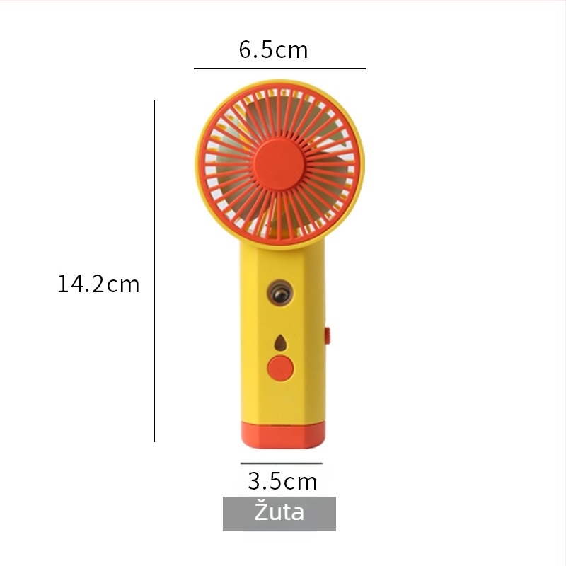 Prijenosni USB ovlaživač s raspršivanjem i mali ventilator – plast, Xiaojiao Shi marka, privatna oznaka s licencijom, prilagodba obrade, prenosni stil, višefunkcionalan i tih
