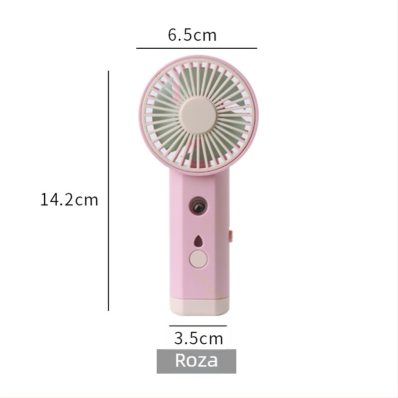 Prijenosni USB ovlaživač s raspršivanjem i mali ventilator – plast, Xiaojiao Shi marka, privatna oznaka s licencijom, prilagodba obrade, prenosni stil, višefunkcionalan i tih