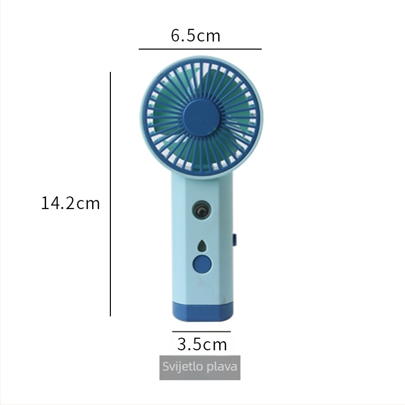 Prijenosni USB ovlaživač s raspršivanjem i mali ventilator – plast, Xiaojiao Shi marka, privatna oznaka s licencijom, prilagodba obrade, prenosni stil, višefunkcionalan i tih