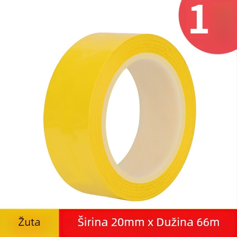 Traka za označavanje bijele ploče, PET osnova, akrilno ljepilo, jednostrana, rezanje nožem