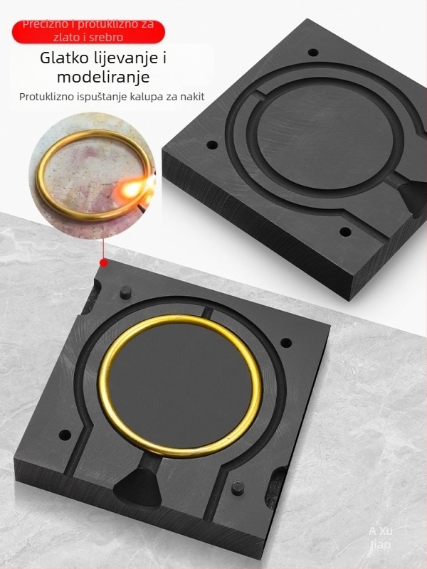 Alat za lijevanje nakita: čvrsti zlatno-srebrni, obični prsten i narukvica kalup, grafitni uljni žljeb, obrnuti kalup, jedno-kusno oblikovanje; Materijal: Other; Primjena: Other; Brend: Other