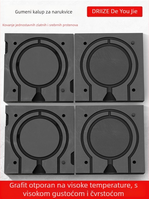 Alat za lijevanje nakita: čvrsti zlatno-srebrni, obični prsten i narukvica kalup, grafitni uljni žljeb, obrnuti kalup, jedno-kusno oblikovanje; Materijal: Other; Primjena: Other; Brend: Other