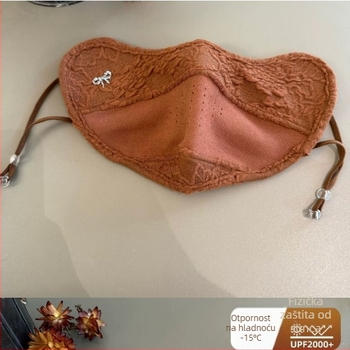 Top maska za lice, poliester-pamuk smjesa, petlje za uši, prašna zaštita, otisak loga