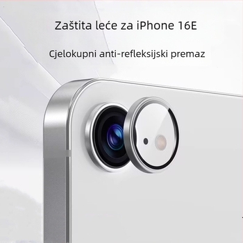Film zaštite objektiva kamere za iPhone 16e – kaljeno staklo, okvir s punim dometom zaštite, HD jasnoća, zaštita od pada