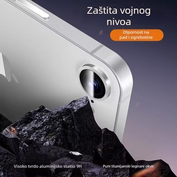 Film zaštite objektiva kamere za iPhone 16e – kaljeno staklo, okvir s punim dometom zaštite, HD jasnoća, zaštita od pada