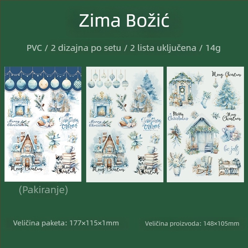 Tomato Sauce Girl PVC transfer naljepnice s božićnom temom za planere — Materijal PVC; Stil Božić; Tehnika Tisak