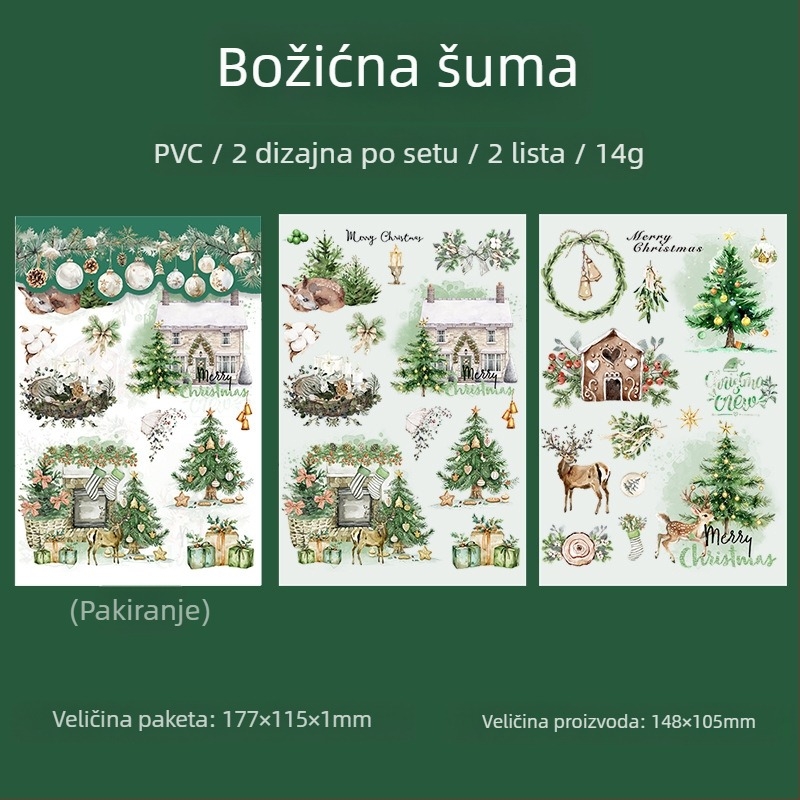 Tomato Sauce Girl PVC transfer naljepnice s božićnom temom za planere — Materijal PVC; Stil Božić; Tehnika Tisak