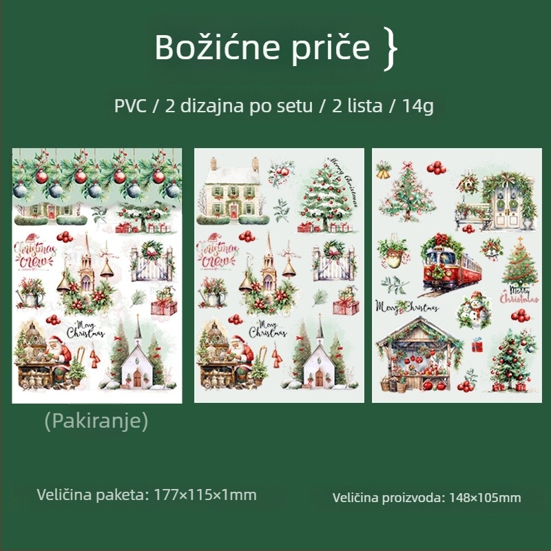 Tomato Sauce Girl PVC transfer naljepnice s božićnom temom za planere — Materijal PVC; Stil Božić; Tehnika Tisak