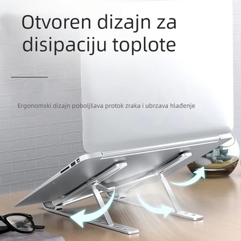 Stalak za laptop od aluminijske legure, sklopivi N3 – za univerzalne laptope, podesivo podizanje, 250 g