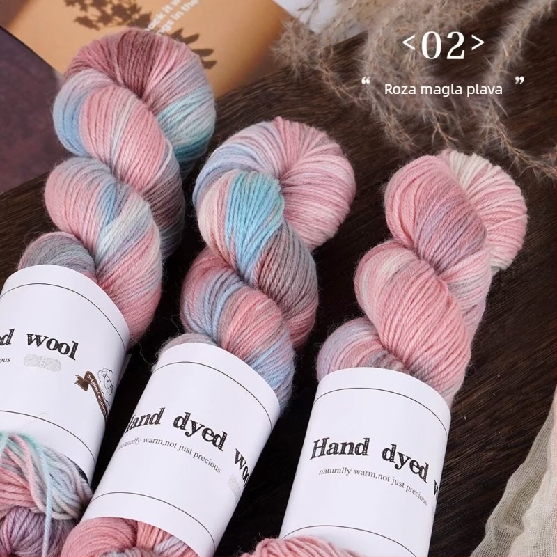 Mješavina vunene pređe za pletenje, ručno obojena, marka Xinyu, oznaka proizvoda Hand-dyed Wool Yarn