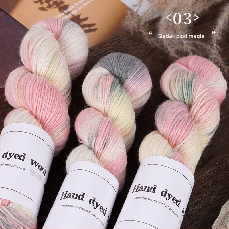 Mješavina vunene pređe za pletenje, ručno obojena, marka Xinyu, oznaka proizvoda Hand-dyed Wool Yarn