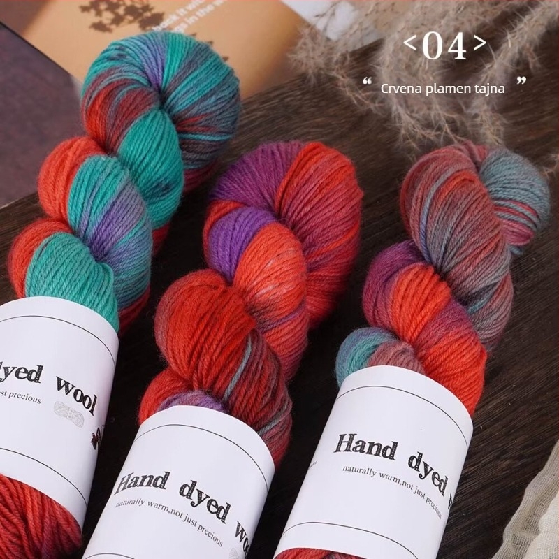 Mješavina vunene pređe za pletenje, ručno obojena, marka Xinyu, oznaka proizvoda Hand-dyed Wool Yarn