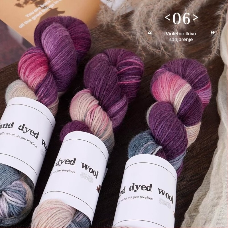 Mješavina vunene pređe za pletenje, ručno obojena, marka Xinyu, oznaka proizvoda Hand-dyed Wool Yarn