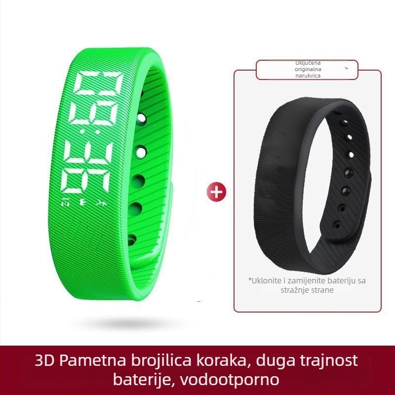 Dječji pametni sat s brojačem koraka, vibracijskim alarmom, dodirnim zaslonom, silikon remenom, trajanje baterije 7–14 dana, vodootporan