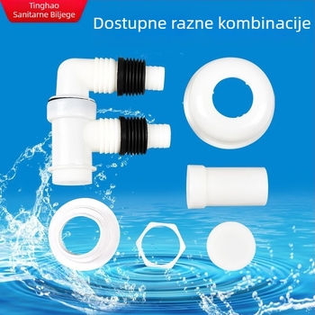 Plastični trostruki odvodi za perilicu i umivaonik (višenamjenski zavoj)