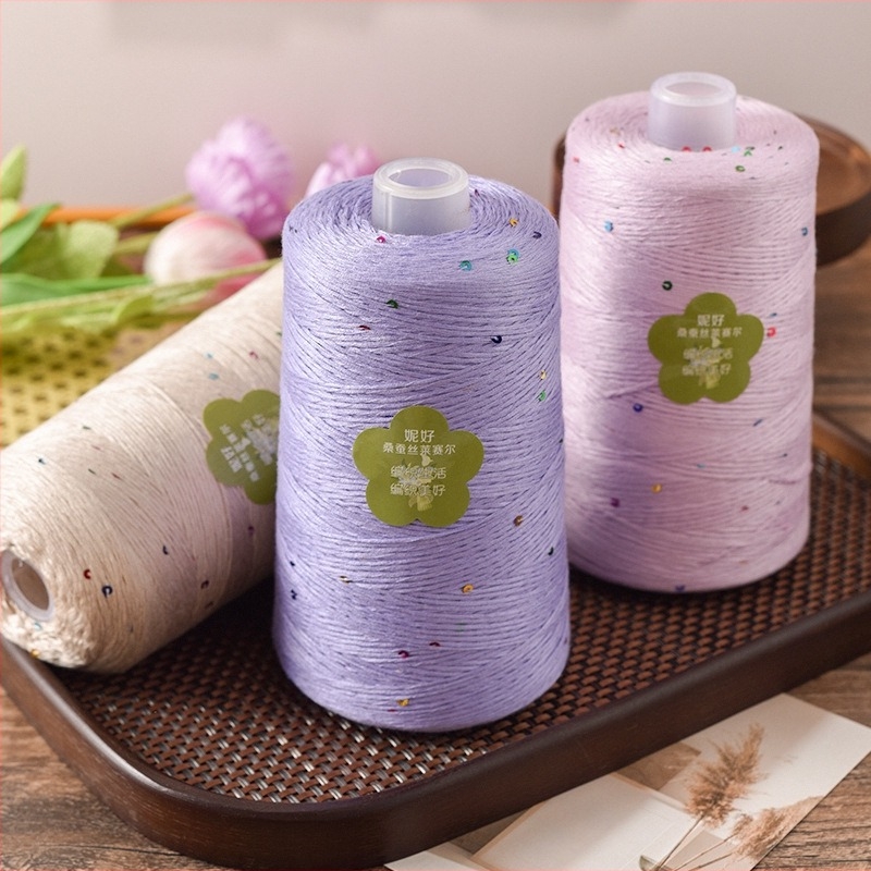 Mulberry Silk Lyocell konac za pletenje - Worsted prerada, 400 g, pogodno za ručno pletenje i kukičanje