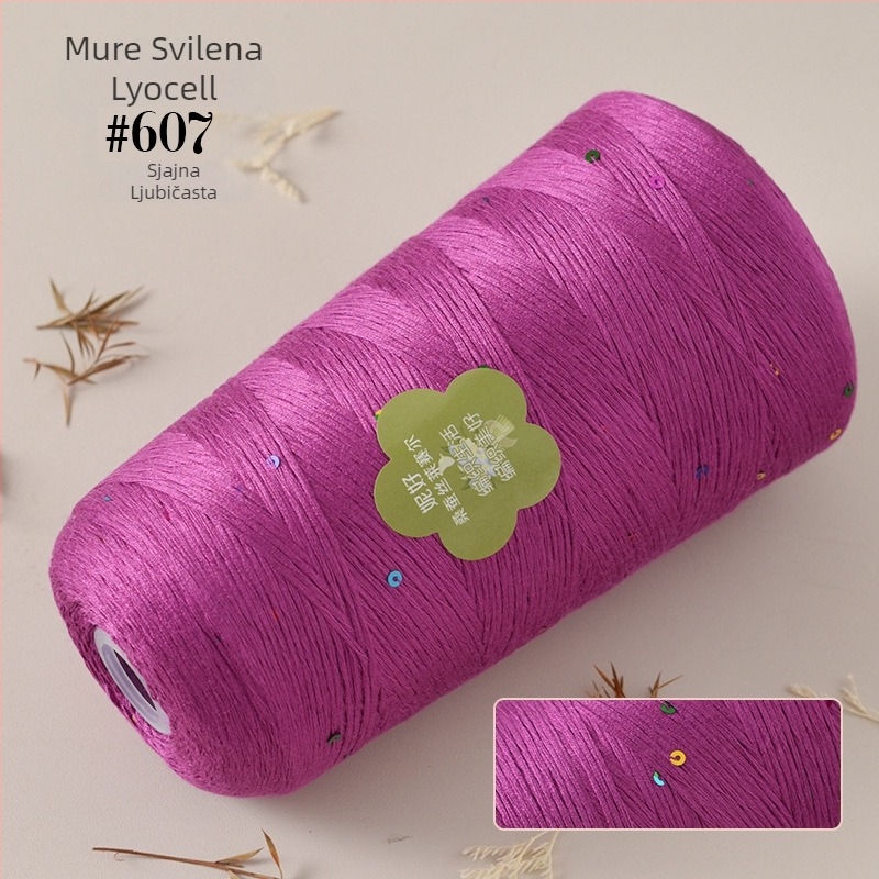 Mulberry Silk Lyocell konac za pletenje - Worsted prerada, 400 g, pogodno za ručno pletenje i kukičanje