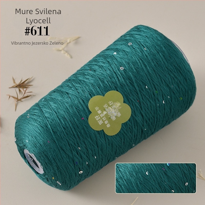 Mulberry Silk Lyocell konac za pletenje - Worsted prerada, 400 g, pogodno za ručno pletenje i kukičanje