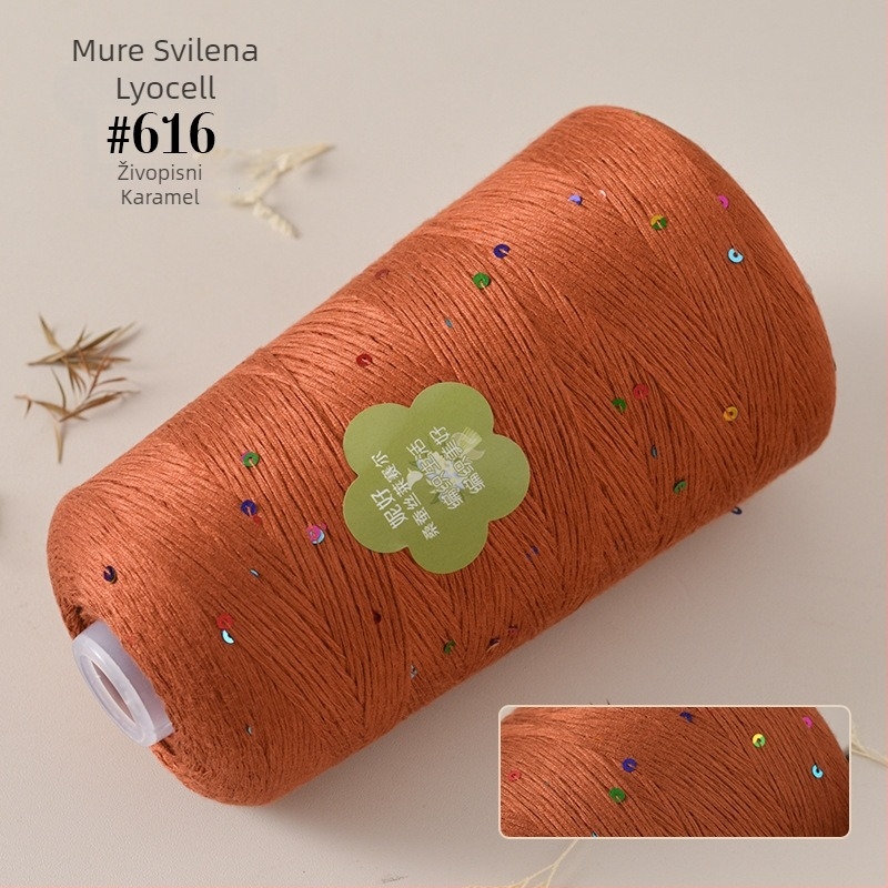 Mulberry Silk Lyocell konac za pletenje - Worsted prerada, 400 g, pogodno za ručno pletenje i kukičanje