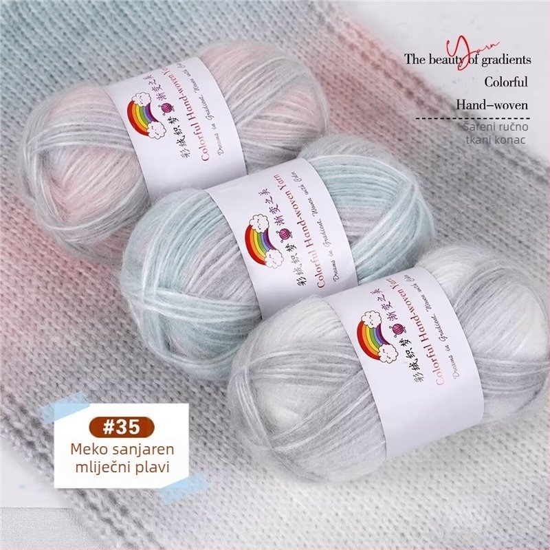 Pređa od domaće vune Mohair, 7S, 1-pletena